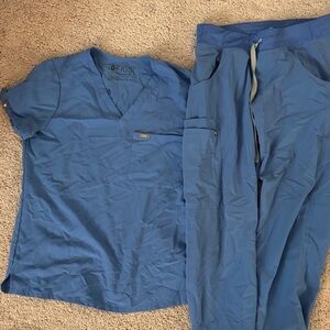 Figs Royal Blue Scrub Ensemble